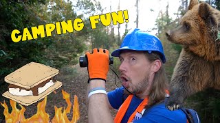 Camping with Handyman Hal | Making Smores | Fun Videos for Kids