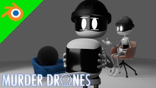 Improving The Worker Drone Base Part 2 | Murder Drones Blender Model