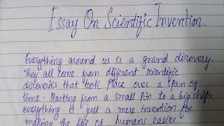 An Essay On Scientific Invention | Essay On Scientific Discoveries