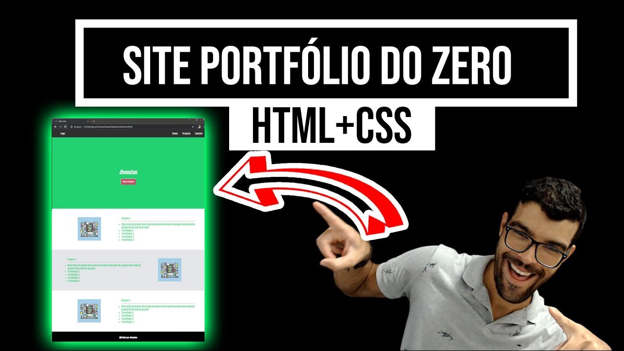 Criar Site Portfólio Do Zero Para Iniciantes | #ProjetosReaisParaDevs ...