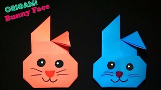 How to Make an Origami Bunny Face I origami paper rabbit face tutorial  Easy Instructions