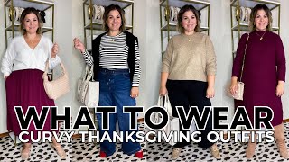 WHAT TO WEAR: Easy Thanksgiving Outfits | Midsize + Plus Size Outfit Ideas | Fall Outfit Ideas