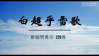 新编赞美诗 229首 白超乎雪歌