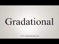 How To Say Gradational