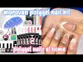 polygel nails at home using dual forms! *using amazon morovan polygel nail kit* diy nails at home ♡