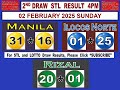 stl 2nd draw 4pm result stl manila stl ilocos norte stl rizal 02 february 2025 sunday