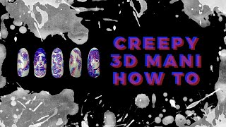 Creepy 3D Halloween Nail Art Manicure - Maniology LIVE!
