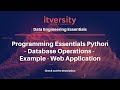 Programming Essentials Python - Database Operations - Example - Web Application