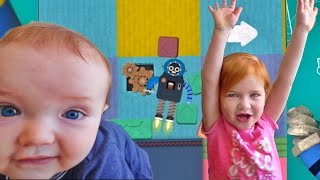 Adley App Reviews | Toca Boca Robot Adventure Lab | playing with MYSTERY GUEST Baby Brother 🤖