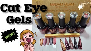 LET'S PLAY WITH MADAM GLAM'S CAT EYE MAGNETIC NAIL GEL POLISH BUNDLE ☆🔥♡