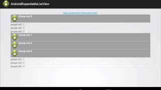 ExpandableListView example