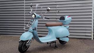 Elektroroller Classico Li, neue Farbe Blue E-Roller Straßenzulassung 3000 W 45 km/h Roller E-Scooter