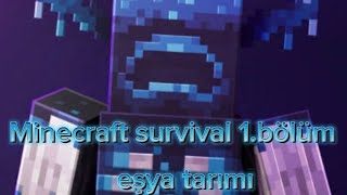 Minecraft survival 1. bölüm eşya tarımı yaparken oyun hatası buldum 😱😨😨