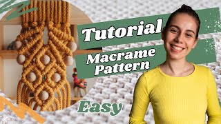 DIY Macrame Pattern Tutorial 4K | Easy Tutorial | Double Half Hitch Knot