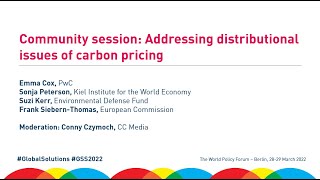 Community session: Addressing distributional issues of carbon pricing