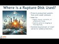 what is a rupture disk use types material and limitation.