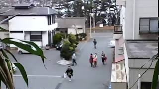 東日本大震災(2011.3.11)　津波襲来の動画、岩手県釜石市根浜海岸（旅館 宝来館）