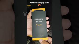 unboxing fampay card 😍 #fampay #shorts#viral #like#1klikes#subscribe#unboxing#card#youtubeshorts#my