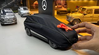 DIY Tiny Mercedes Electric Cars Delivery from Mercedes Showroom Diorama | 1:18 Scale Diecast