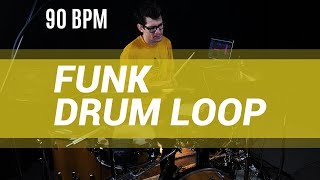 Funk drum loop 90 BPM // The Hybrid Drummer