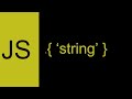 Javascript |  String Data Type