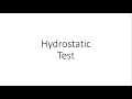 Hydrostatic Test - Forensic Medicine (FMT)