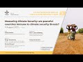 Climate security webinar 2: Are peaceful countries immune to climate security threats?