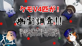 【Phasmophobia】エイプリルフールにケモV4匹による幽霊調査！お化けなんて出ないよね！噓だよね、、、(噓じゃないです)【コラボ配信】