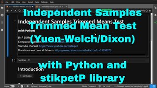 Python - Independent Samples Trimmed Mean test with stikpetP