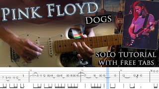 Pink Floyd - Dogs 1st guitar solo lesson (with tablatures and backing tracks)