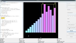 Quicksort with 15 elements (randomly ordered)