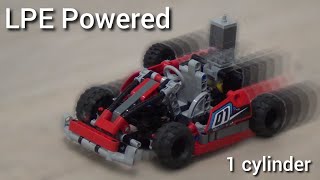 Пневматический двигатель в наборе Лего 8256. Lego pneumatic engine real-world test with 8256