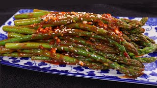 Asparagus side dish (Asparagus-muchim: 아스파라거스무침)