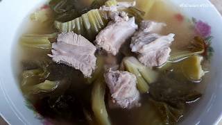 ต้มผักกาดดองกระดูกซี่โครงหมู ทำยังไงให้เปรี้ยว อร่อย