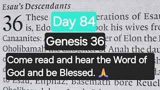 #Daily Bible reading plan made easier |Day 84| Genesis 36 | Saturday blessings to all.🙌🙏