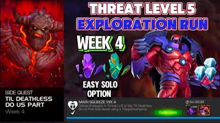 MCOC | TIL DEATHLESS DO US PART SQ | WEEK 4 | ONSLAUGHT BOSS EASY SOLO | THREAT LEVEL 5