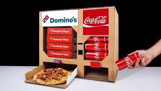DIY How to Make Dominos Pizza and Coca Cola Vending Machine