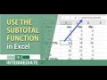 Using the Excel SUBTOTAL Function