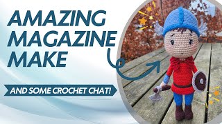 Ep 129 - Adorable Viking crochet doll (and I join the Hexi Cardi Party!) #amigurumi #crochet