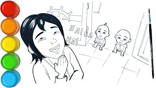 Menggambar dan mewarnai kak ros ubah Upin Ipin menjadi bayi | kreatif untuk anak Terbaru 2023