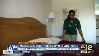 Montgomery County Council Increases minimum wage to $15 an hour