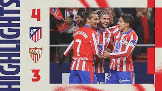 HIGHLIGHTS | Atlético de Madrid 4-3 Sevilla | ⚽ De Paul, Griezmann (2) \u0026 Lino