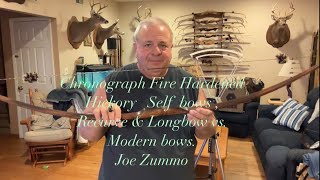 Chronograph Fire Hardened  Hickory   Self  bows , Recurve \u0026 Longbow vs. Modern bows. Joe Zummo