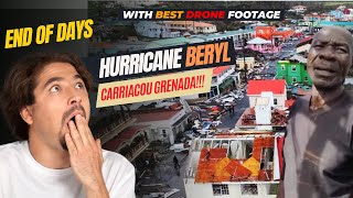 Hurricane Beryl Destruction on Carriacou Island with Drone Footage