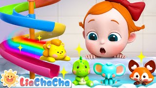 Bath Toys Song | Animal Toys in the Bathtub | LiaChaCha Nursery Rhymes