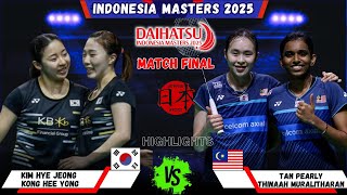 Kim/Kong (KOR) vs Tan/Thinaah (MAS) | Indonesia Masters 2025 Badminton