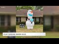 olaf sends warm hugs in tyler neighborhood