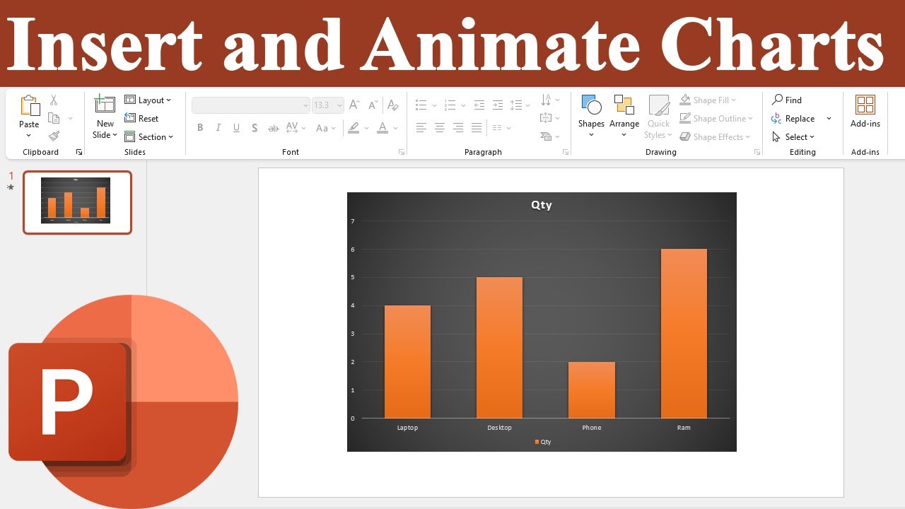 How To Insert And Animate Charts In Powerpoint Youtube