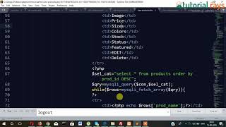 PHP/MySql e-commerce website development part-13 | Tutorial Rays - By Umar Rahman