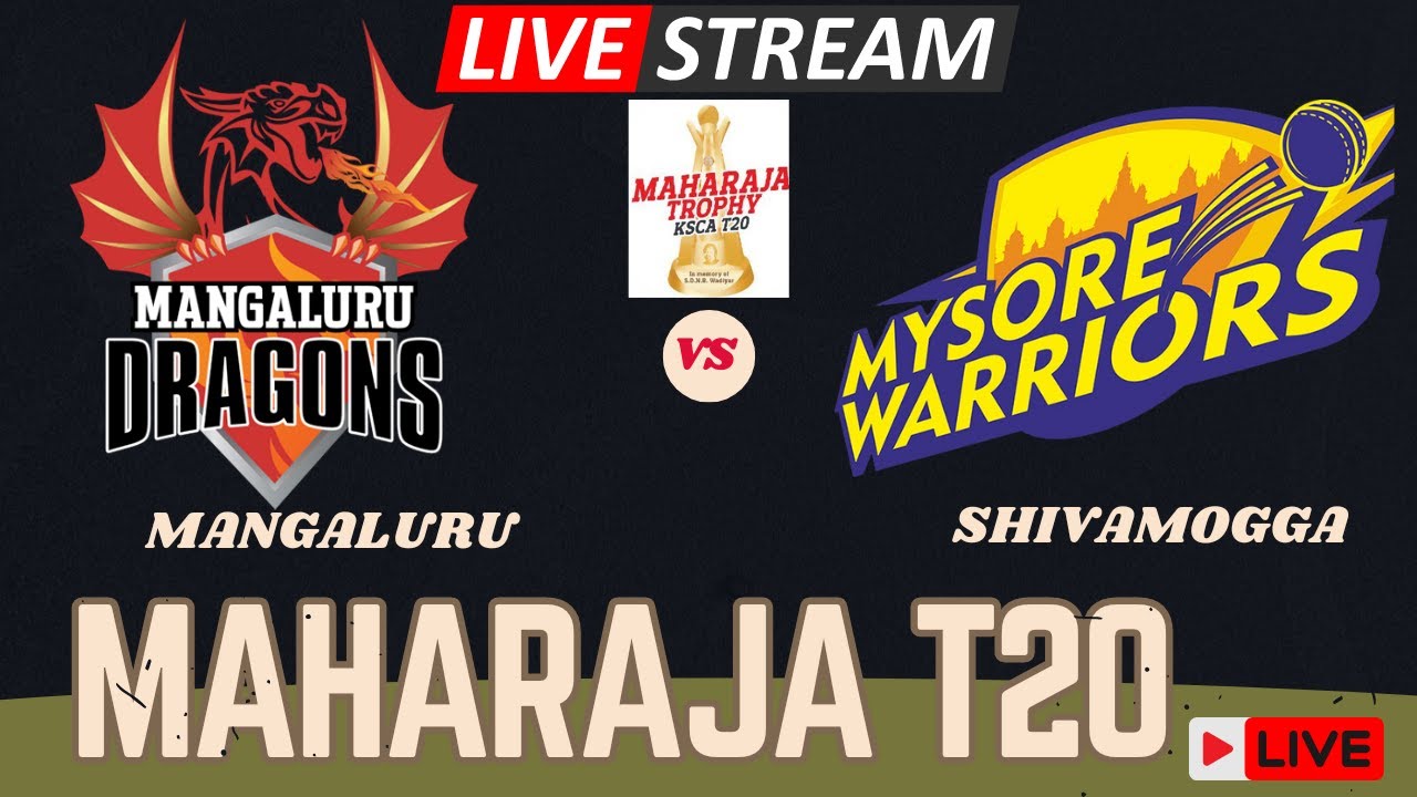 MAHARAJA T20 LIVE | MD Vs MW LIVE | MANGLURU DRAGONS Vs MYSORE WARRIORS ...